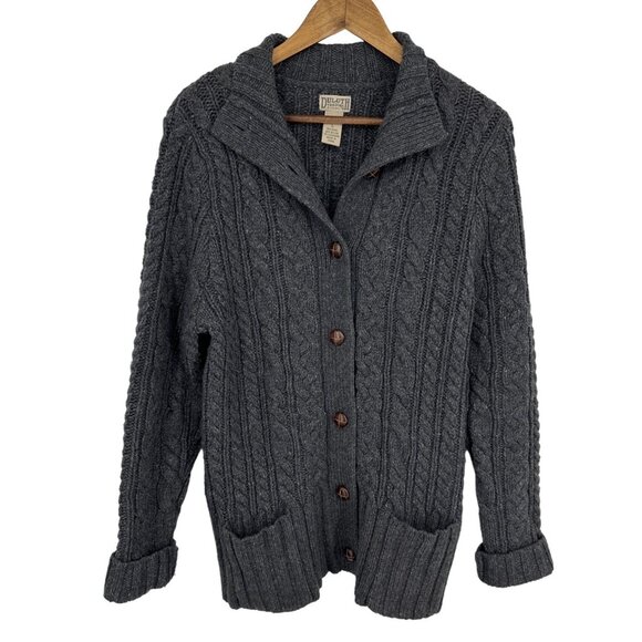 Duluth Trading Co. Women's Long Sleeve Fisherman Cardigan Sweater Size L - Picture 1 of 8